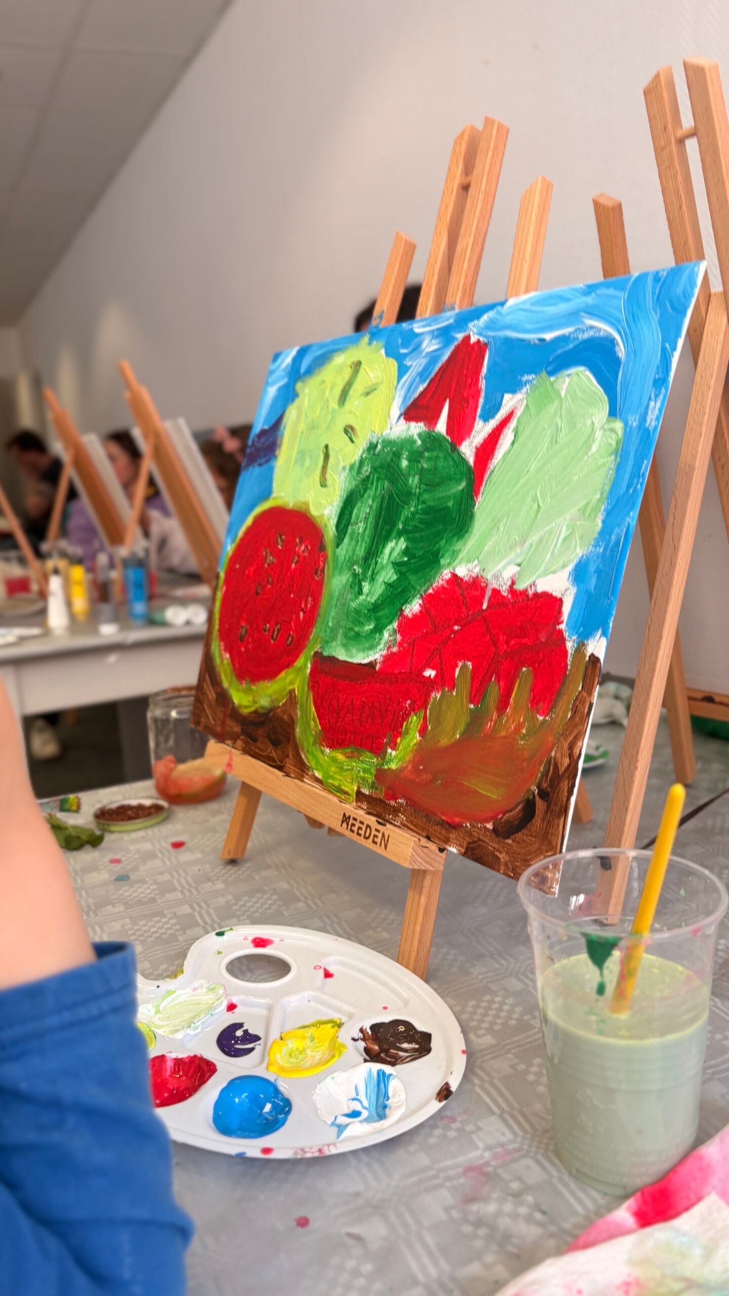 Casa Lab Coburg — buntes selbstgemaltes Acrylbild als Workshop-Ergebnis