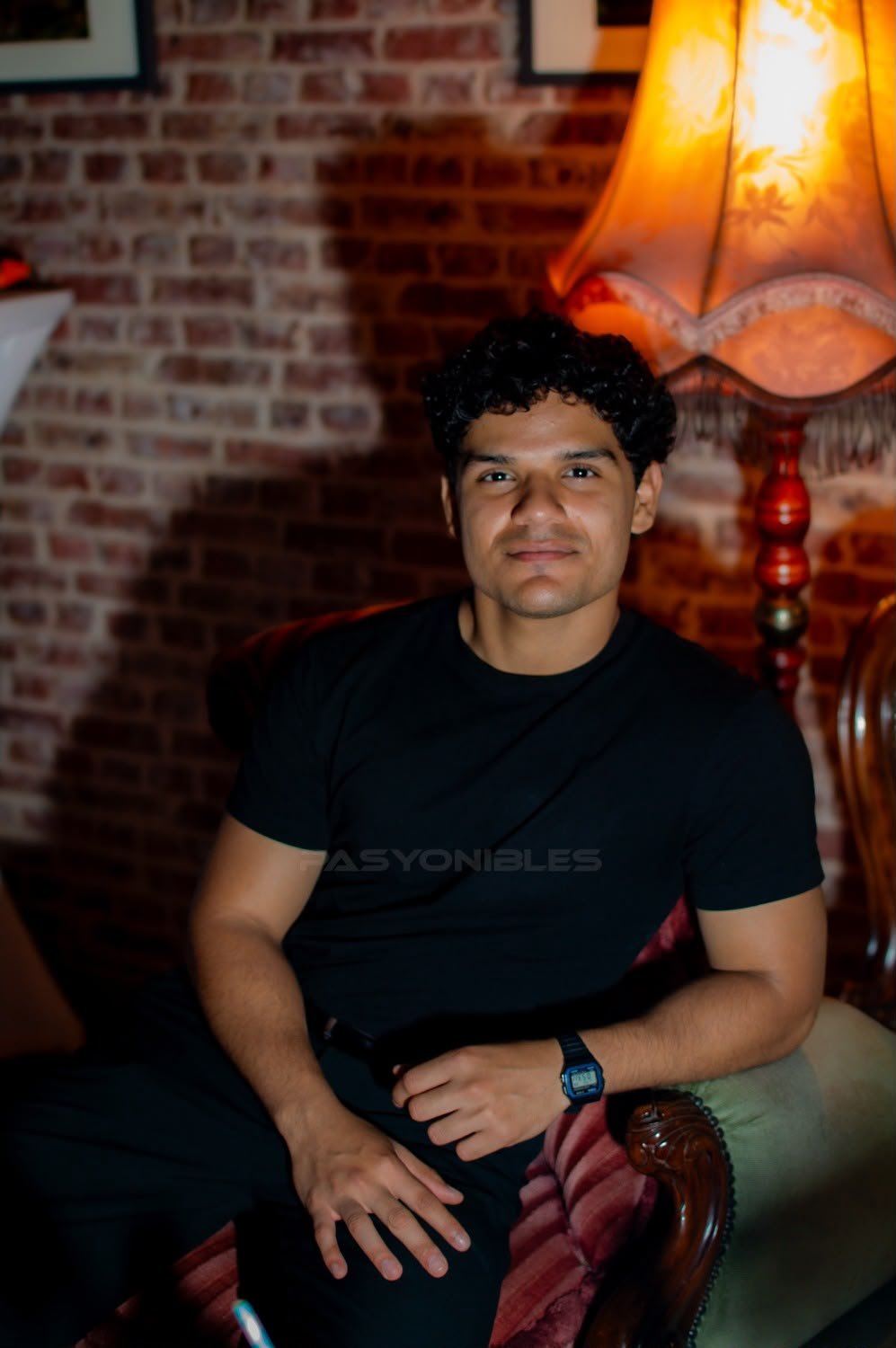 Juan, Gitarrist bei der Noche Latina, im Lounge-Bereich des Tanz-Traum